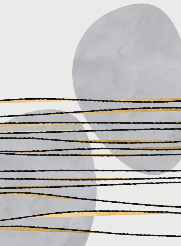 Gilded lines shapes gray