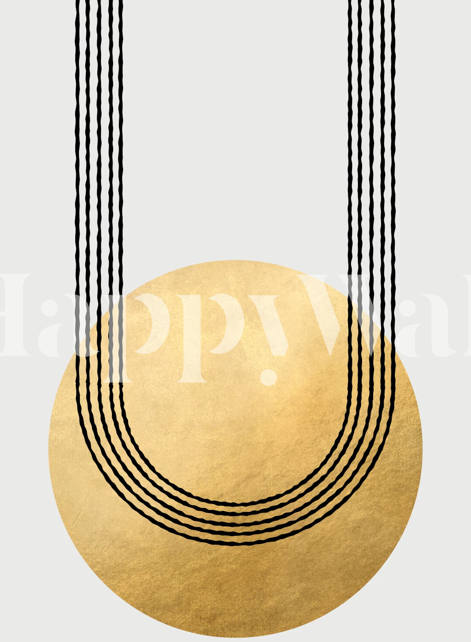 Papier peint Gold balanced affiché dans une pièce