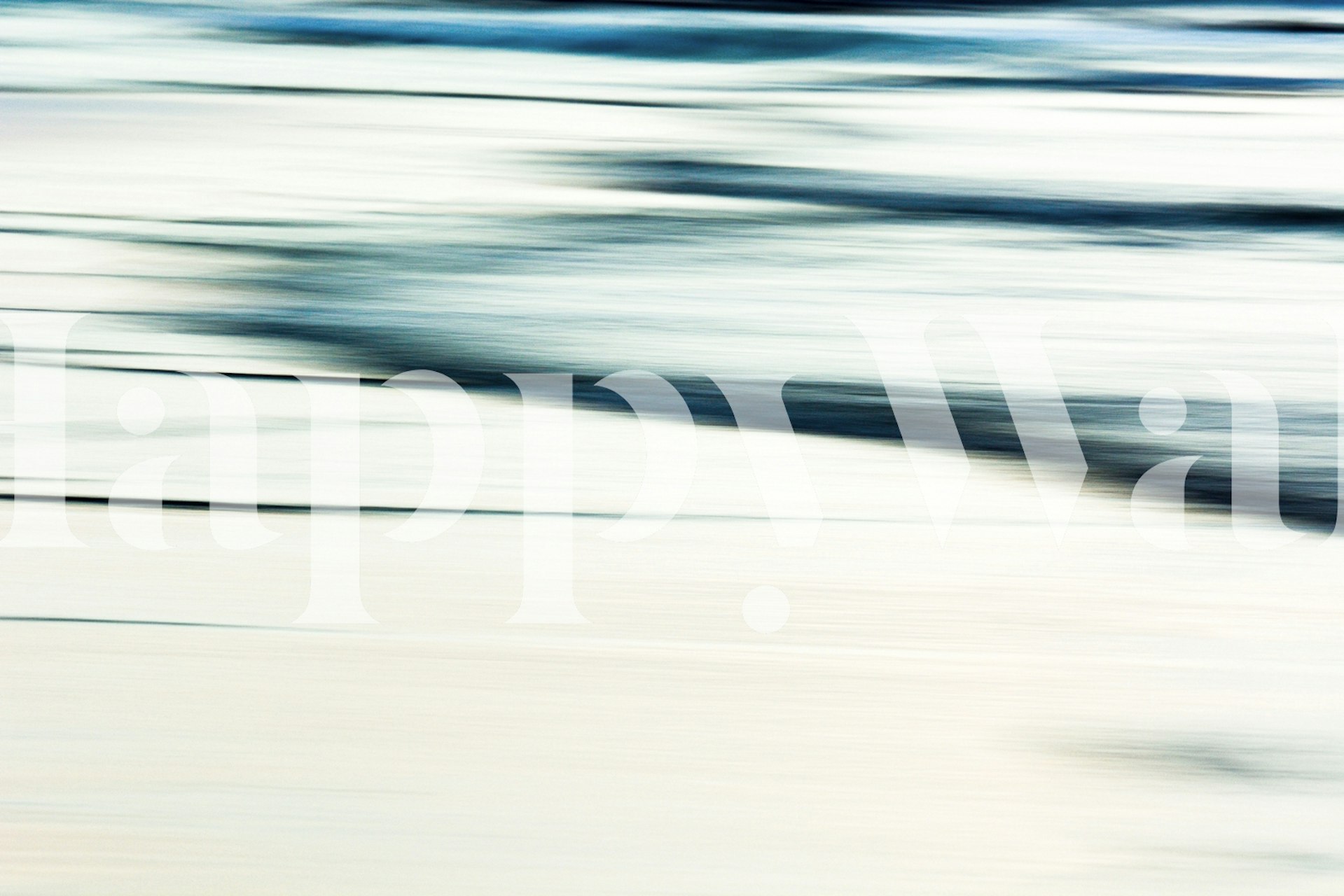 Mural de parede abstrato de ondas do mar com uma mistura de redemoinhos brancos e azuis representando My Bleeding Heart Soul of the Ocean