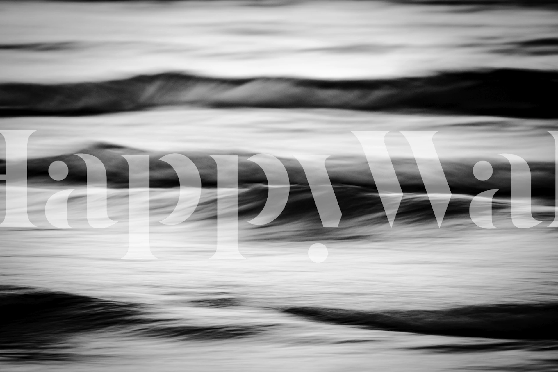 Waves II wallpaper in a modern room