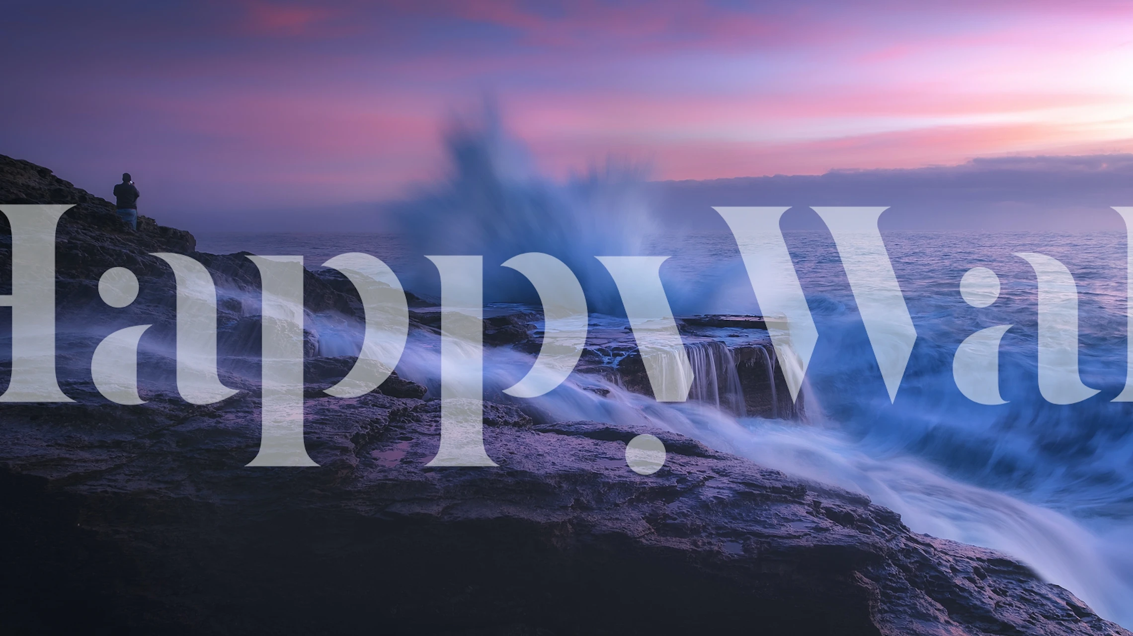 Abstract ocean waves in blue tones wallpaper