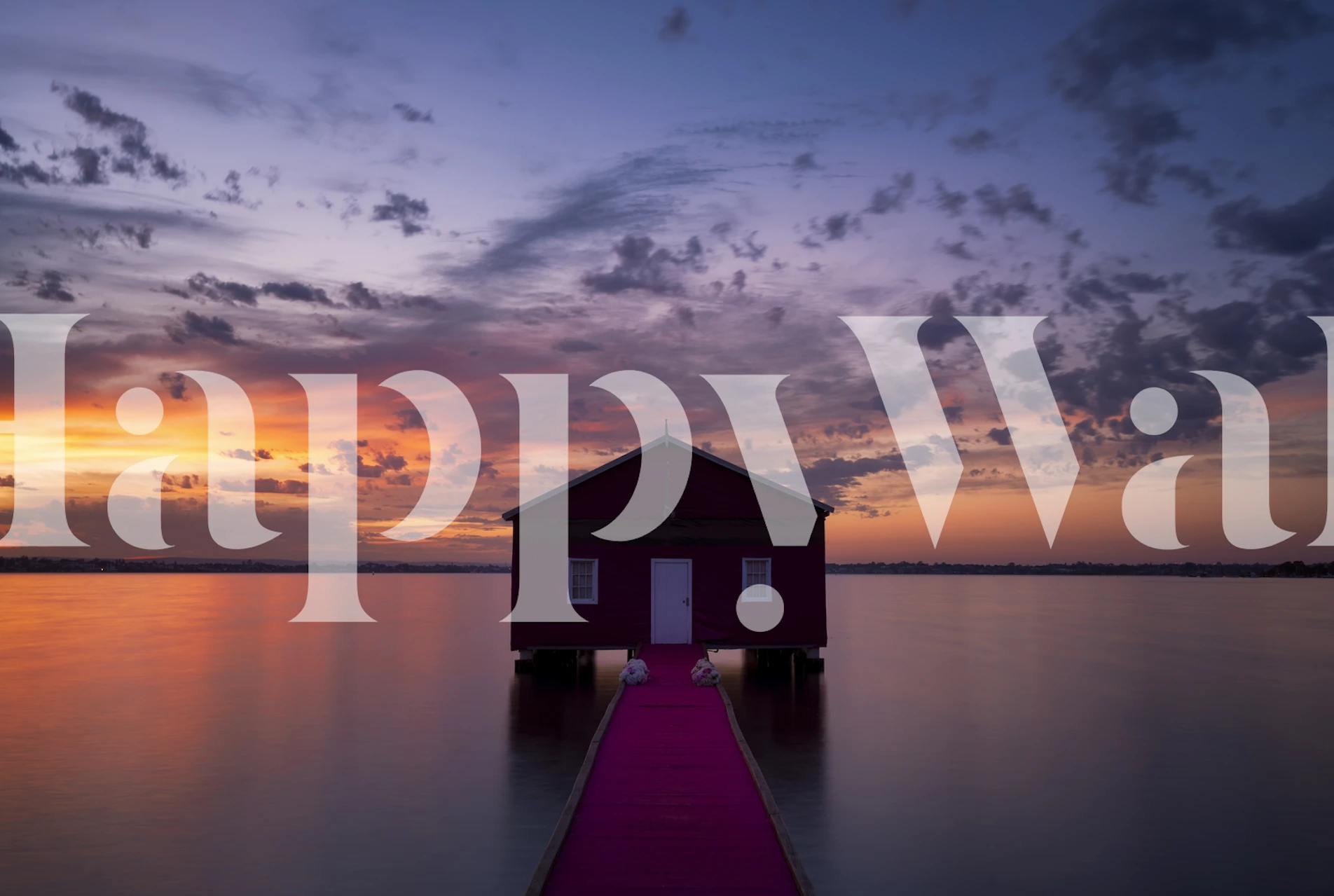 Tickled Pink wallpaper displayed in a room