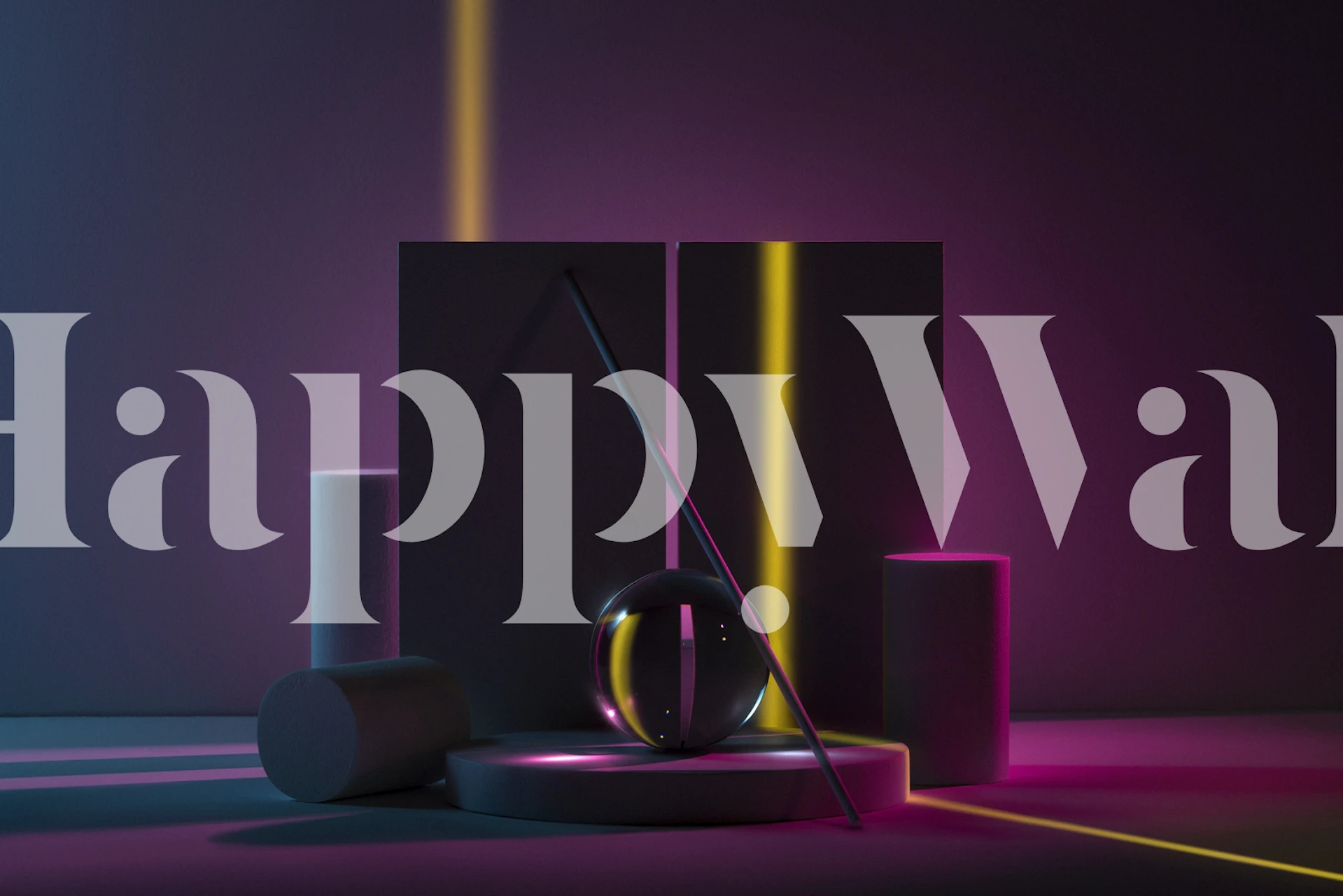 Modern wallpaper with colorful geometric shapes