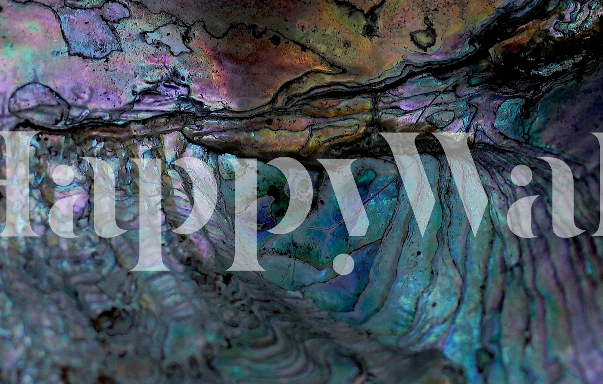 Abstraktes Wandbild, das die Szene eines Alligators zeigt, der einen Aal fängt, in leuchtenden Farben.