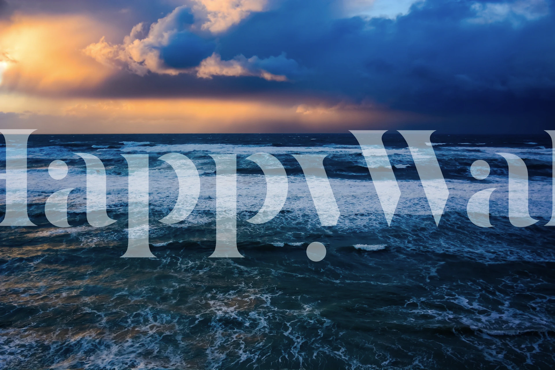 Storm over the Mediterranean tapet i et rom