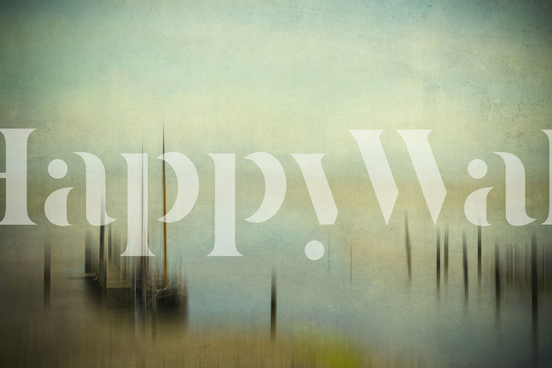 Papel pintado con temática Harbour en una habitación moderna