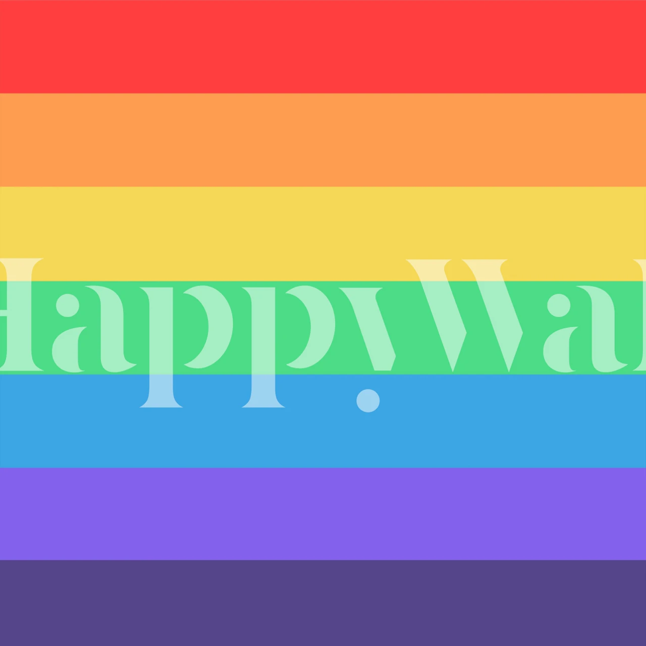 Οριζόντιες ρίγες χρωμάτων ουράνιου τόξου τοιχογραφία