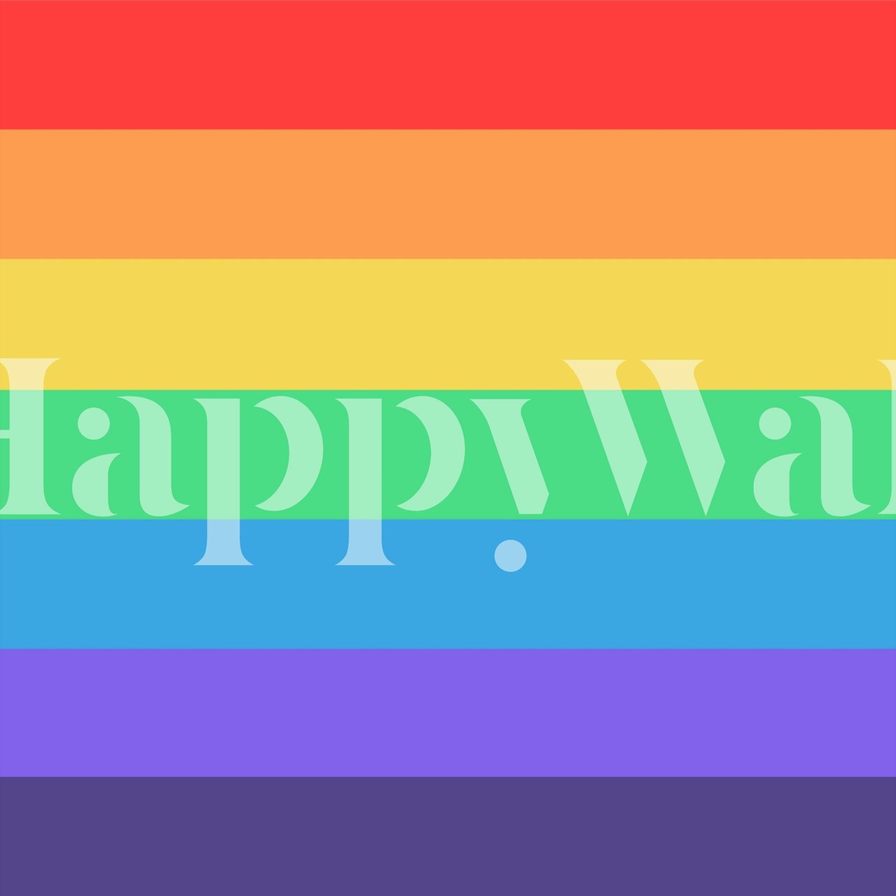 Decorazione murale con strisce orizzontali di colori dell'arcobaleno