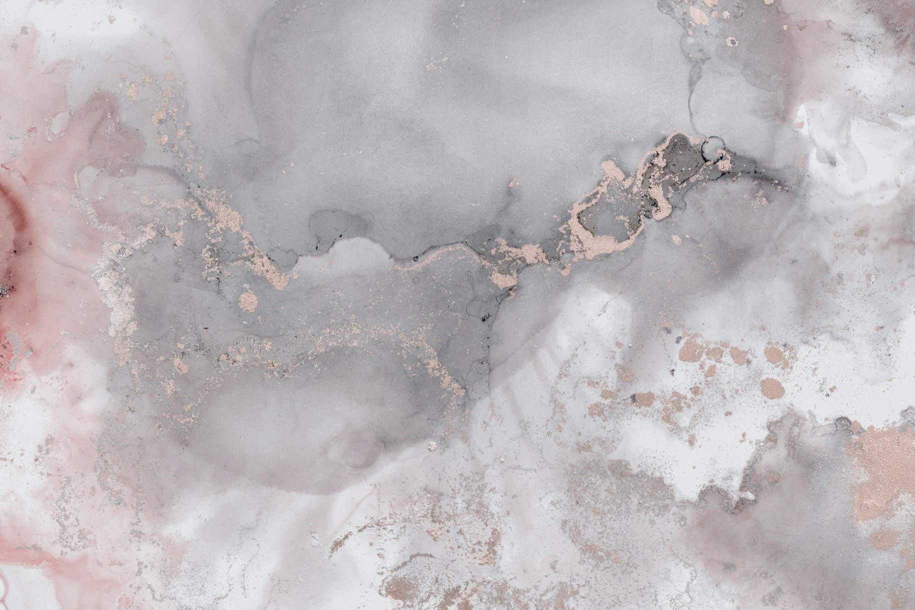 Blush Pink and Grey Wallpaper Elegant Alcohol Ink Design Happywall