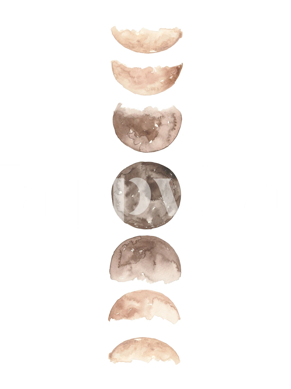 Moonphases Art Print wallpaper in a room