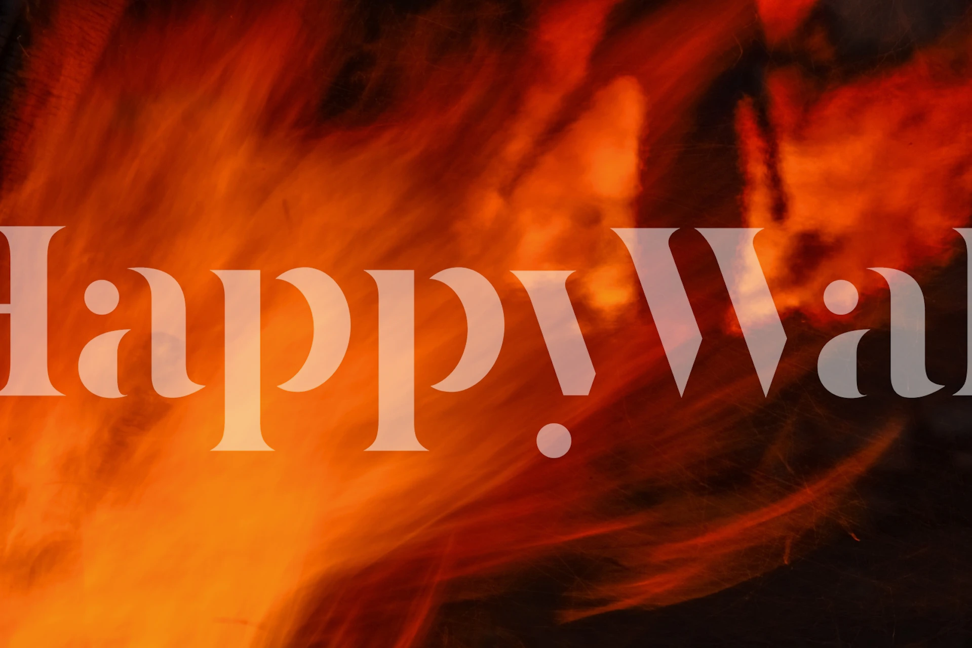 Un mural con vibrantes llamas rojas y naranjas que se asemejan a los fuegos festivos de Lag BaOmer.