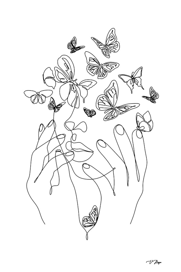 One Line Art Woman