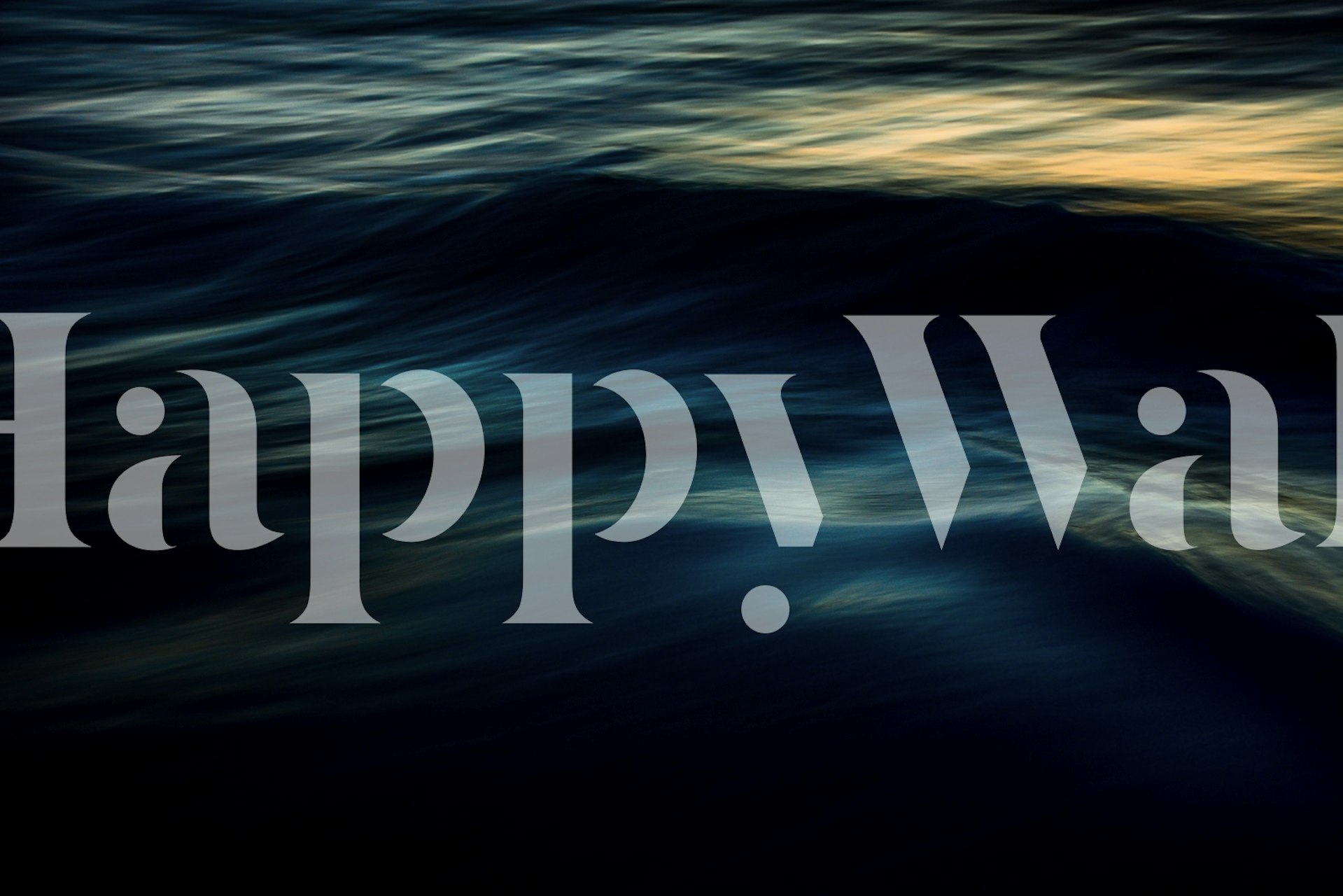 Abstract ocean waves in shades of blue and dark tones wallpaper