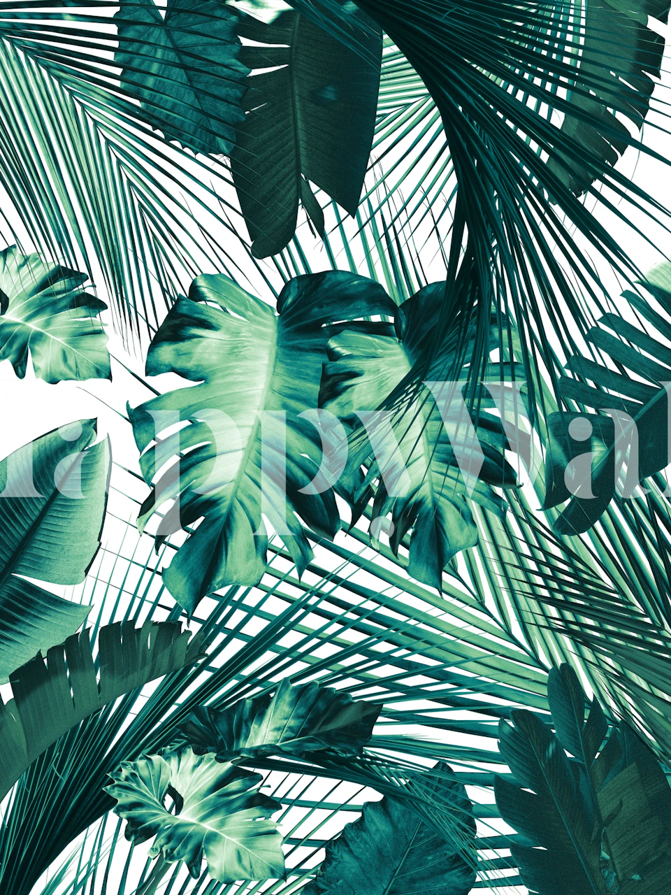 Jungle leaves wallpaper in a stylish room