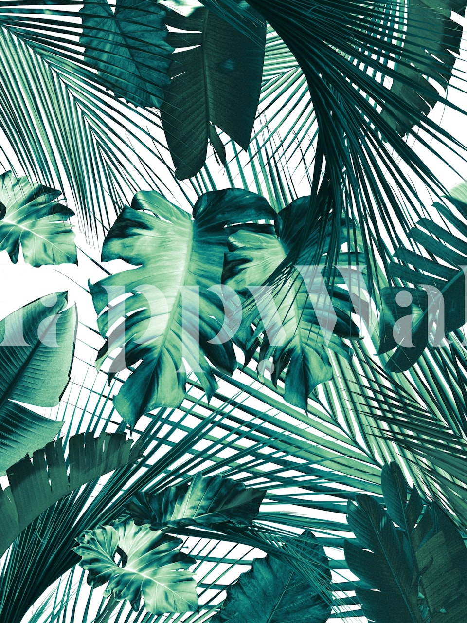 Jungle leaves behang in een stijlvolle kamer