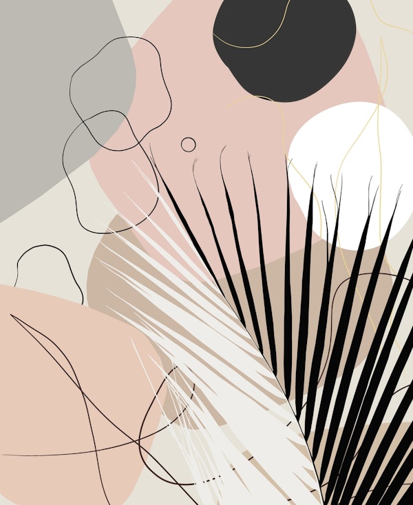 Minimal Yin Yang Palm Leaf 1