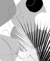 Minimal Yin Yang Palm Leaf 2 papiers peint