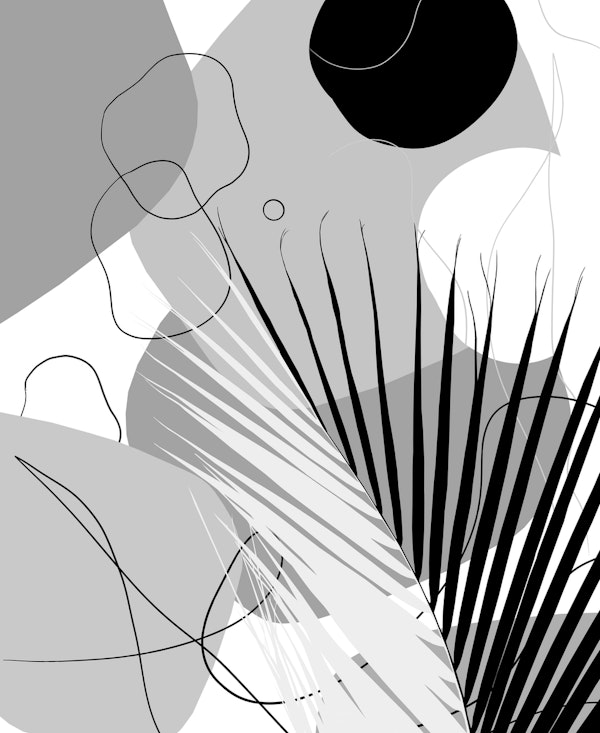 Minimal Yin Yang Palm Leaf 2