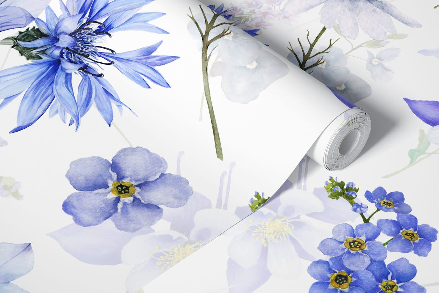 Bluebells And Daisies Meadow wallpaper roll