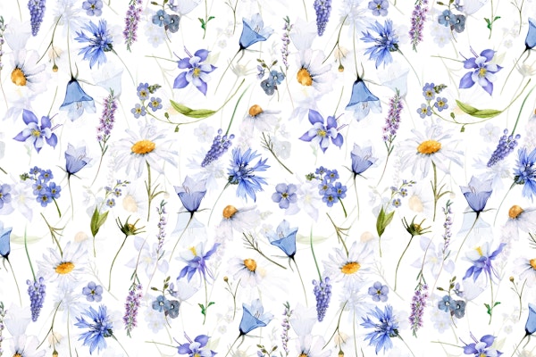 Bluebells And Daisies Meadow