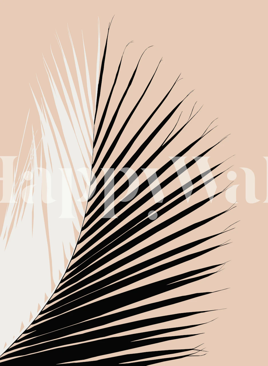 Minimal Yin Yang Palm tapet i et rum