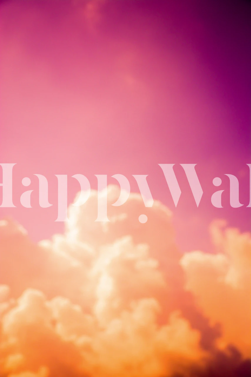 Colorful clouds in shades of purple and orange wallpaper