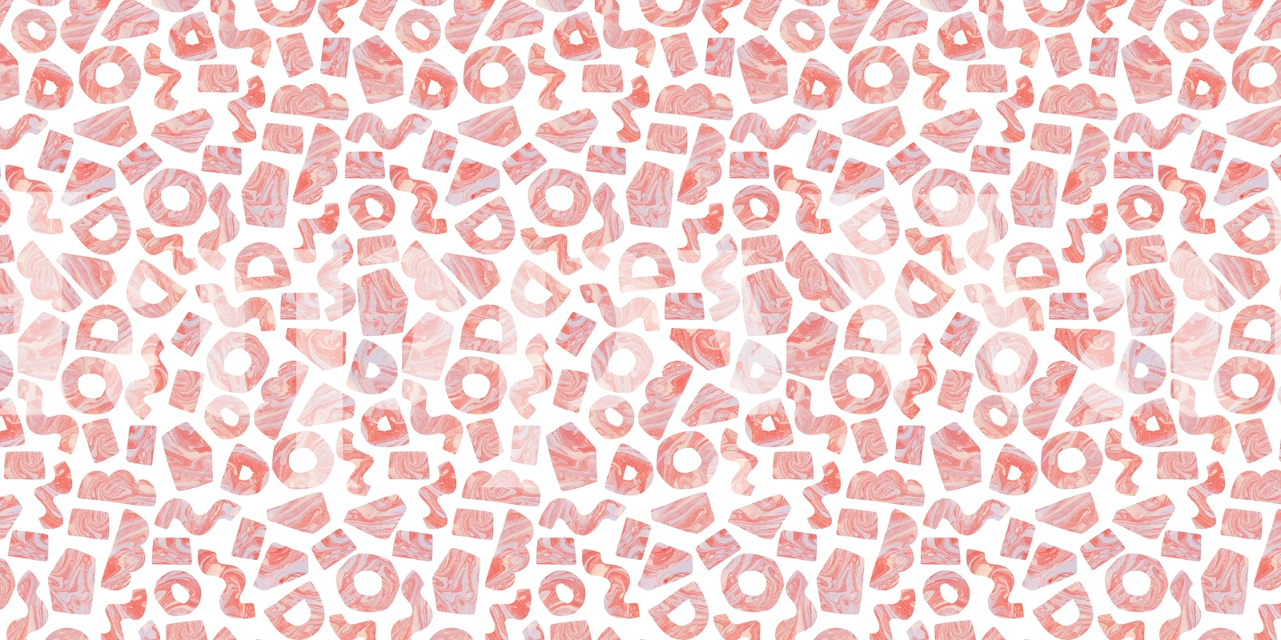 Pink abstract shapes in a variety of patterns and forms wallpaper