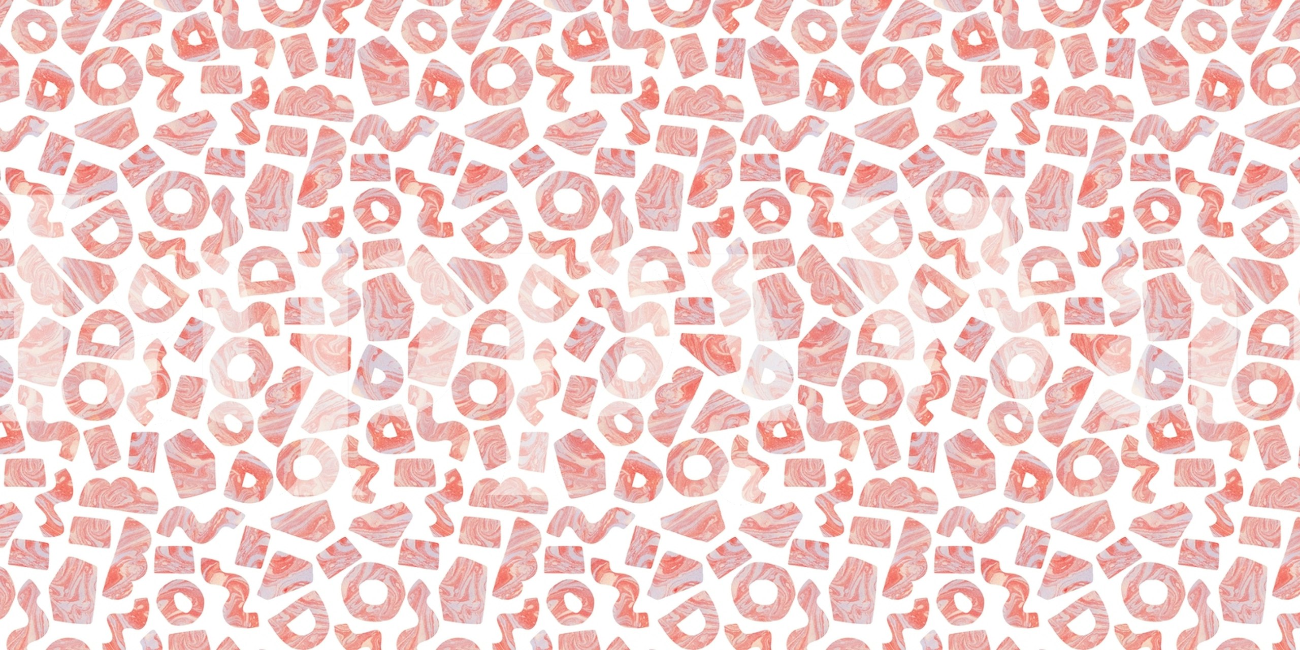 Pink abstract shapes in a variety of patterns and forms wallpaper