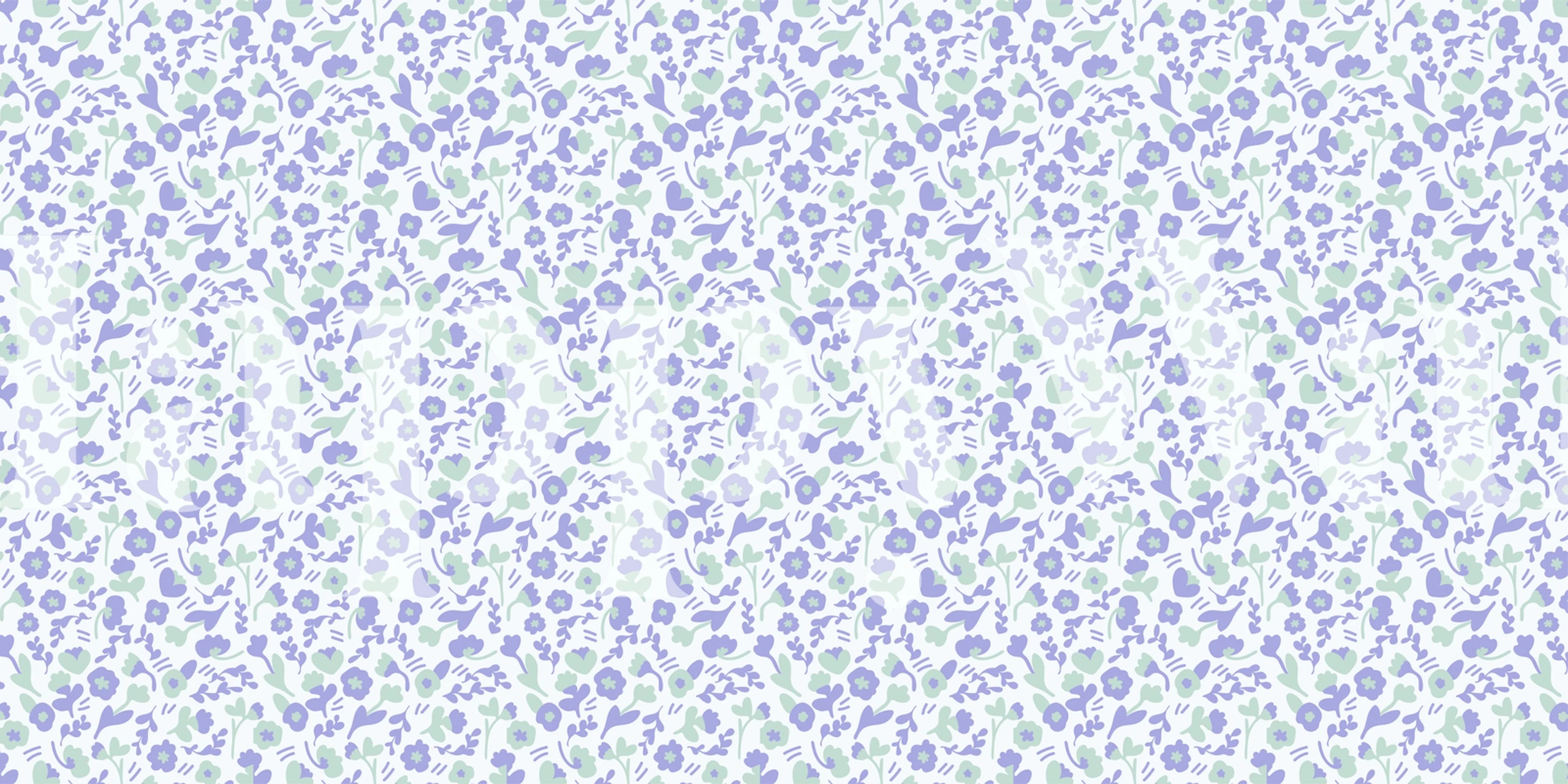 Cornflower Field wallpaper displayed in a room