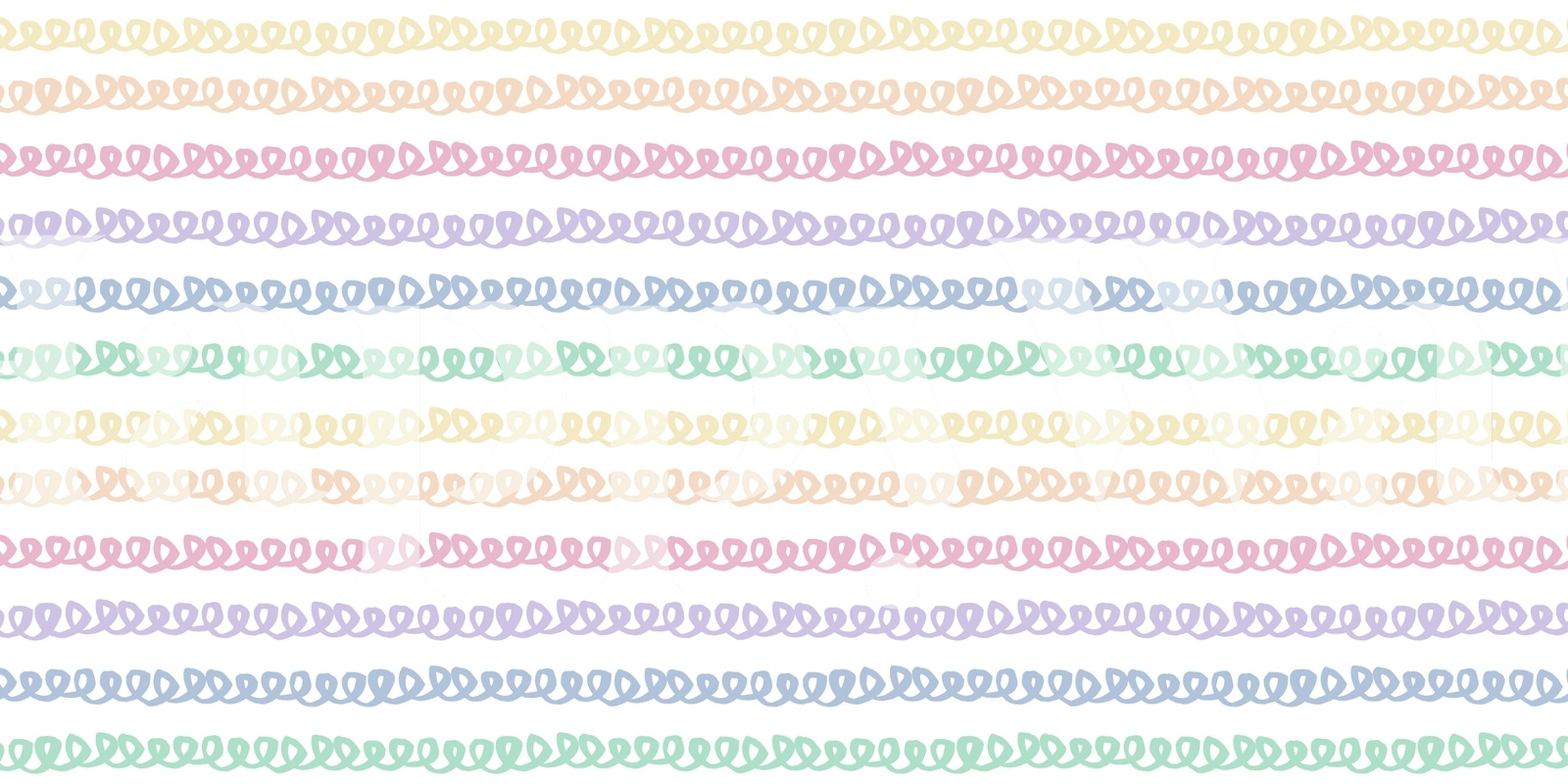 Colorful squiggly lines in pastel shades wallpaper