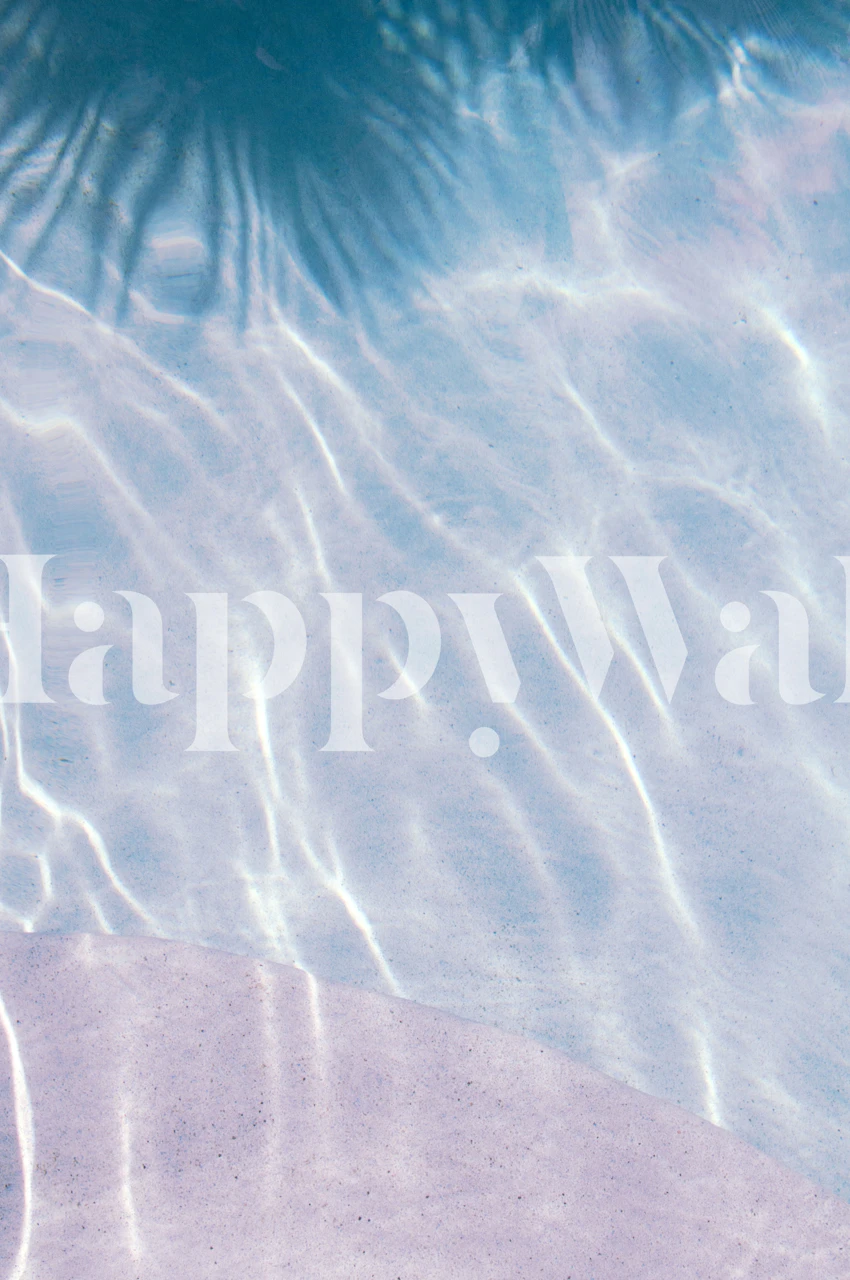 Zidna slika za vodu u bazenu u karipskom stilu s uzorcima sunčeve svjetlosti