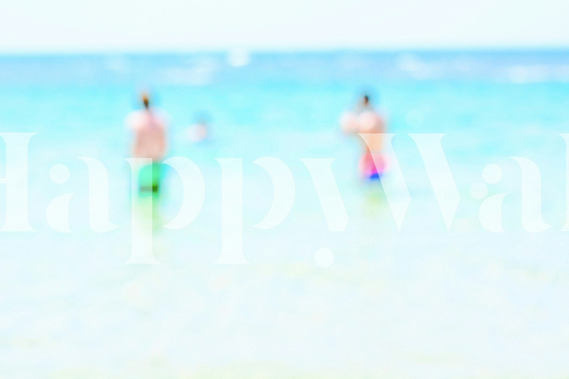 Papel de parede Seaside em um quarto relaxante