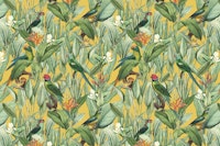 Vintage Tropical Golden Jungle tapeta