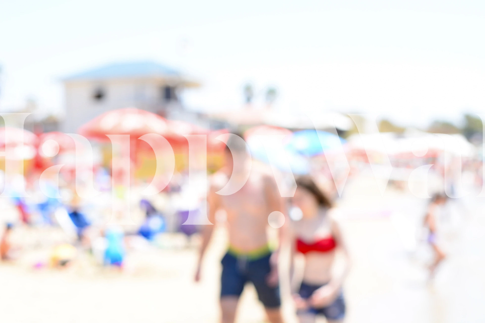 Seaside wallpaper dans un cadre de pièce