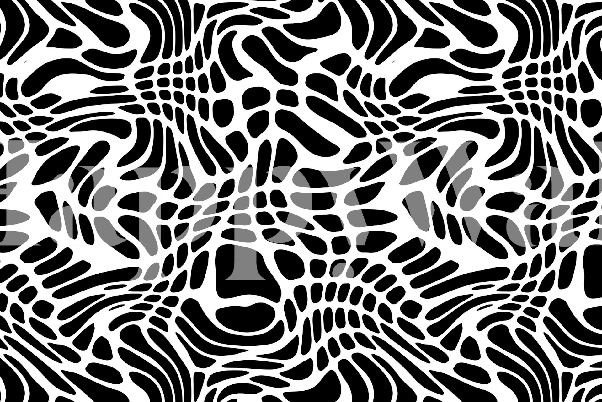 Black and white odd shapes wallpaper design