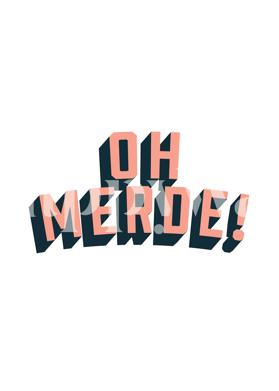 Oh Merde! tapet i et rum