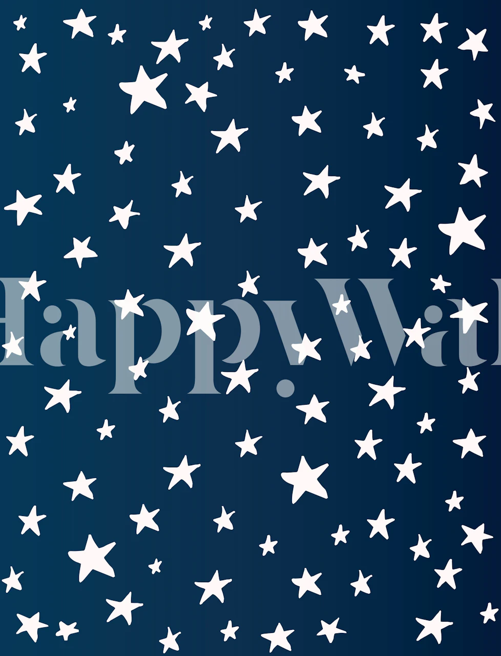 Navy blue wallpaper with white scattered star pattern