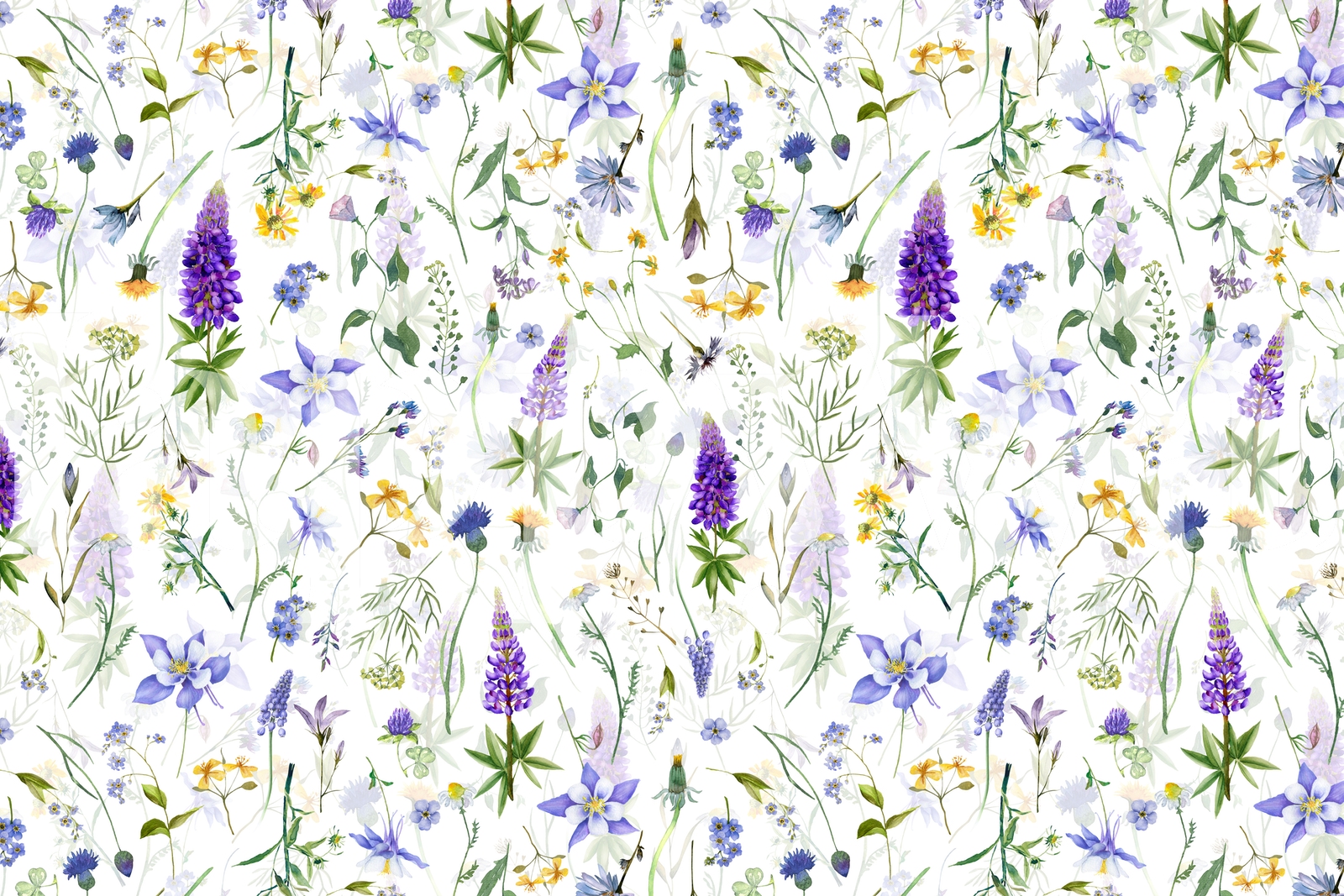 Scandinavian Wildflowers Wallpaper | Happywall