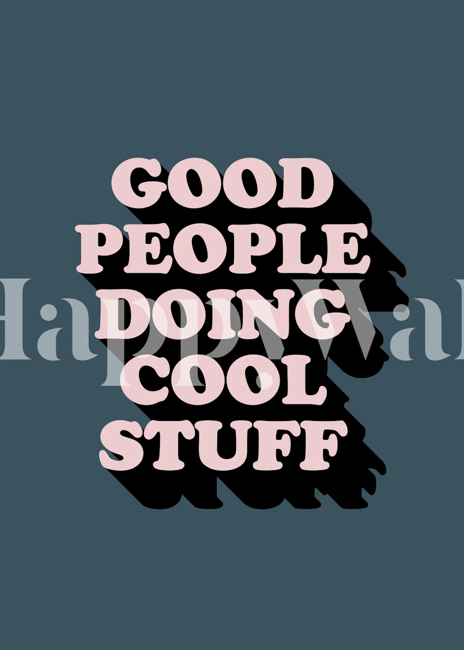 Pink typography on blue background wallpaper