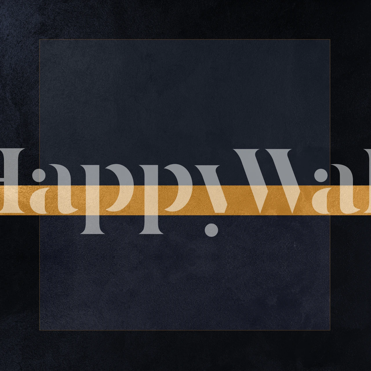 Mural de pared geométrico dorado contemporáneo sobre un fondo oscuro