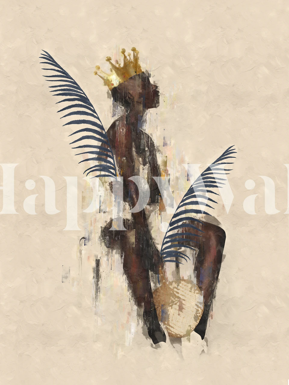 Gold Girl 4 tapetti tyylikkäässä huoneessa