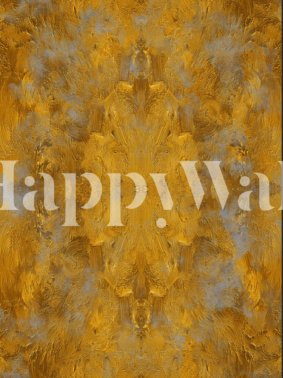 Rich gold and gray abstract patterned wallpaper