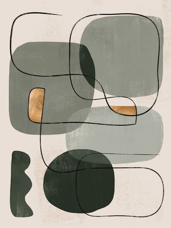 Organic Shapes in Green