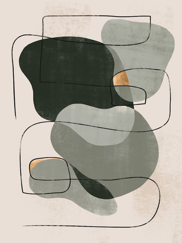 Organic Shapes in Green 2