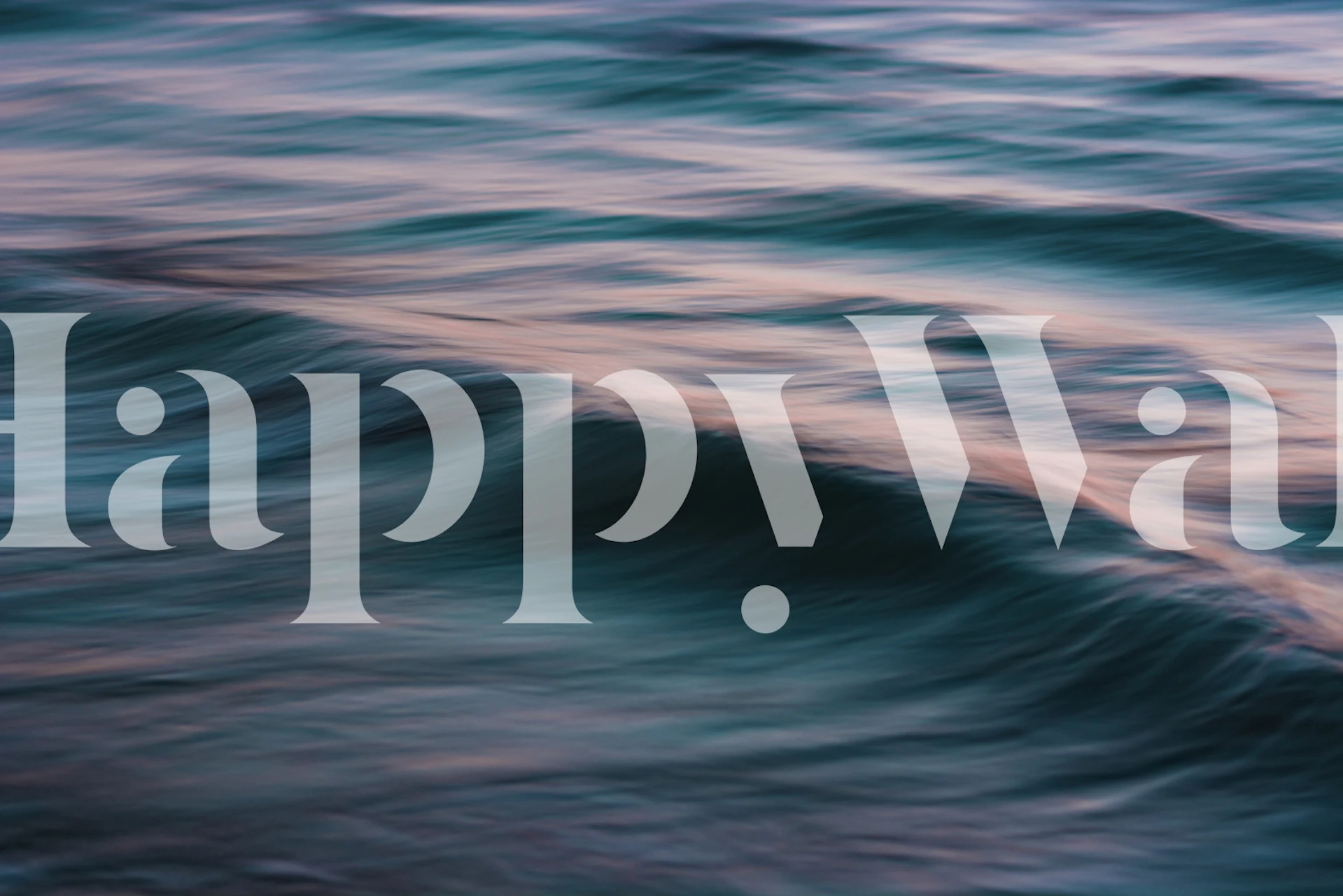 Waves wallpaper design in a room setting.