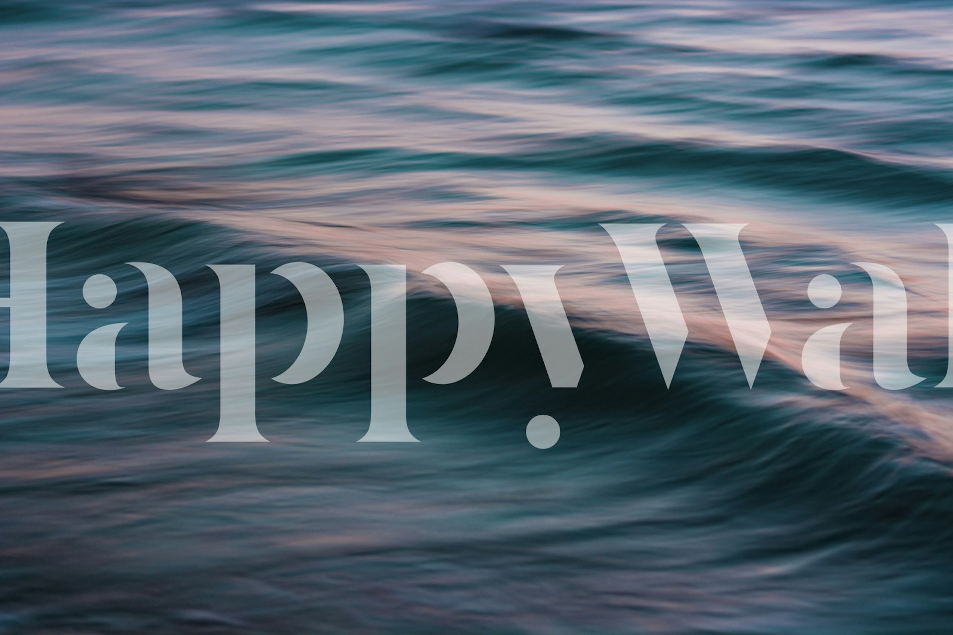 Waves wallpaper design in a room setting.