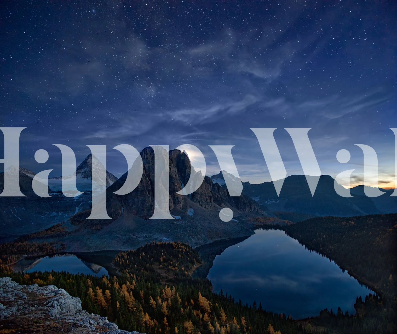 papel de parede Mount Assiniboine em um quarto