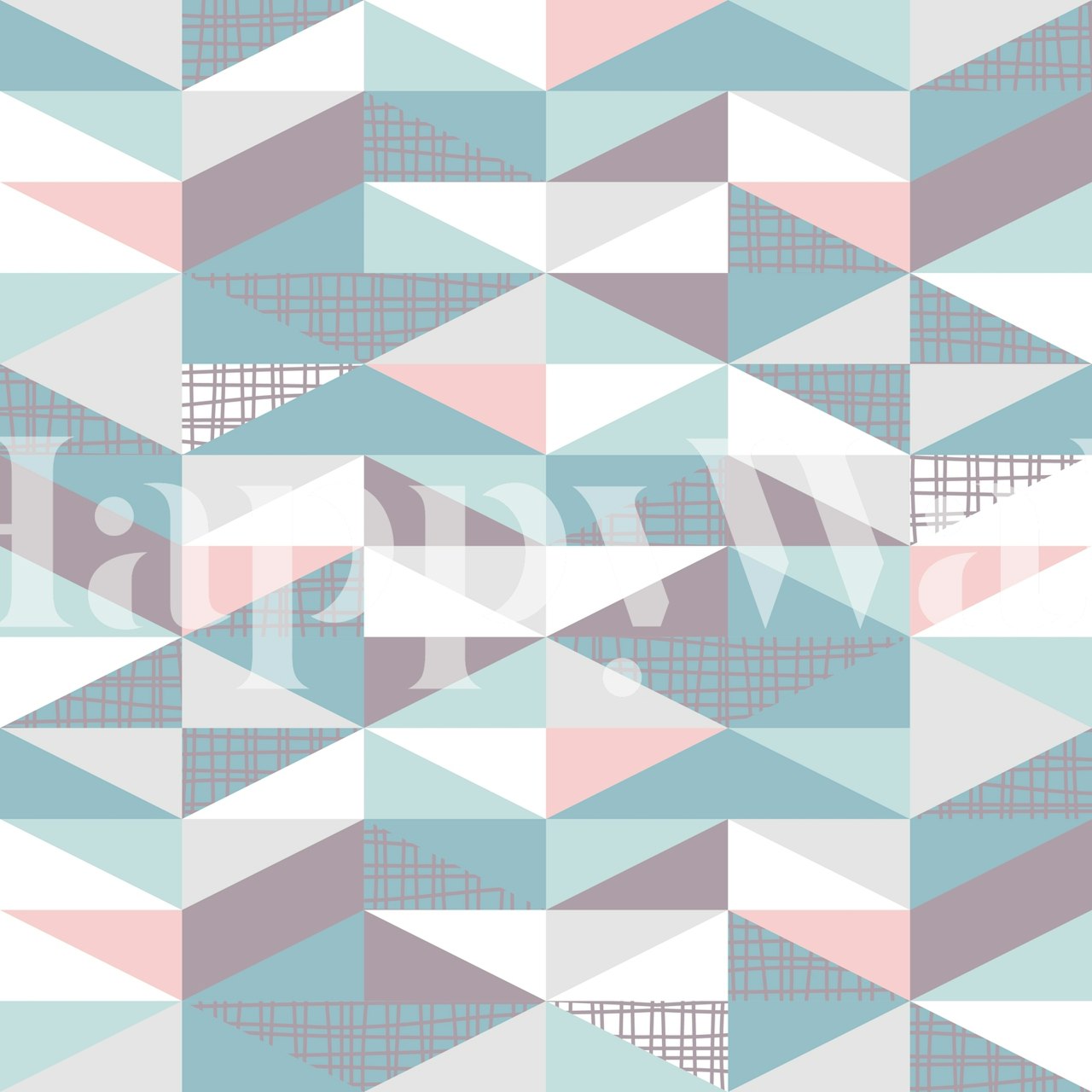 Ταπετσαρία Nordic Triangles 01 εμφανιζόμενη σε ένα δωμάτιο