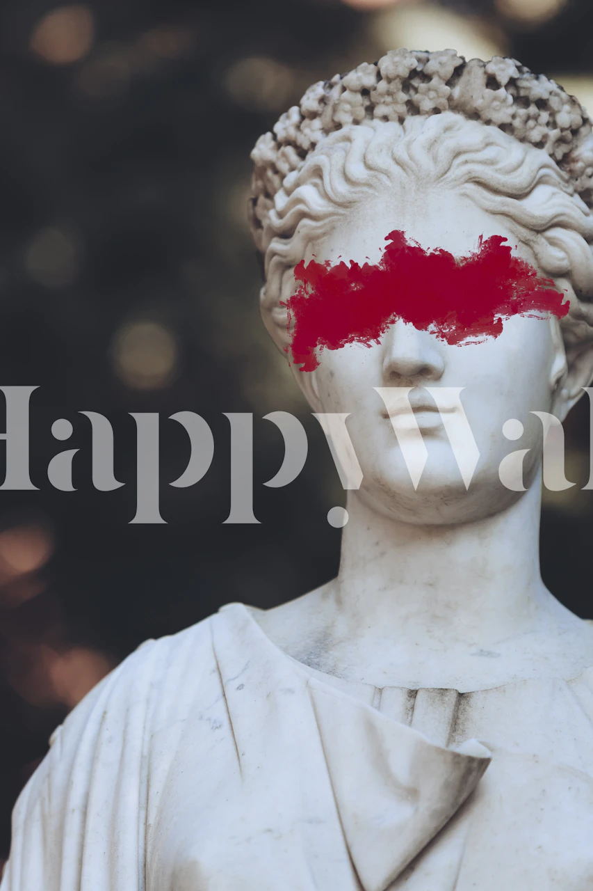 Distressed Greek Statue tapetti huoneessa