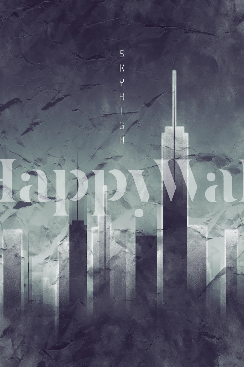 Skyhigh Vintage Wallpaper Design In Einem Raum